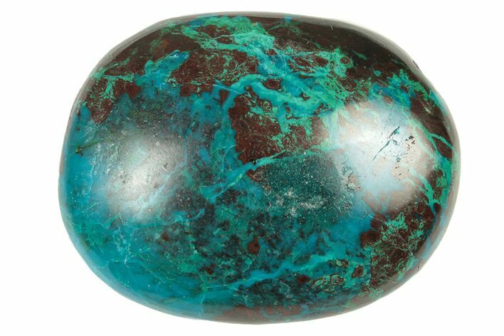 Polished Chrysocolla and Malachite Stone - Peru #250335